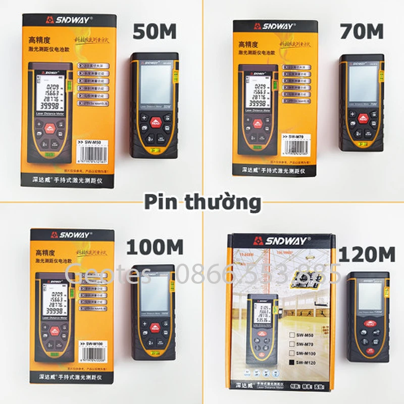 Máy đo khoảng cách laser SNDWAY SW-M100 đo xa 100m