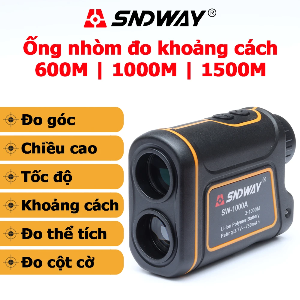 Ống Nhòm Đo Khoảng Cách Sndway SW-1500A đo xa 1500m