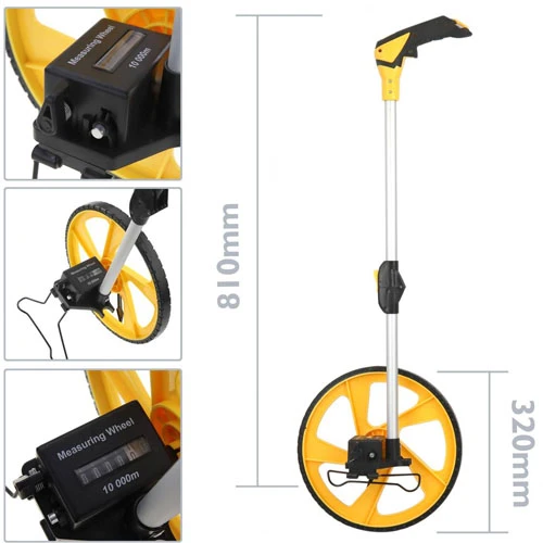 Bánh Xe Đo Khoảng Cách Dòng Cơ Loại Tốt bánh xe 32cm chắc chắn